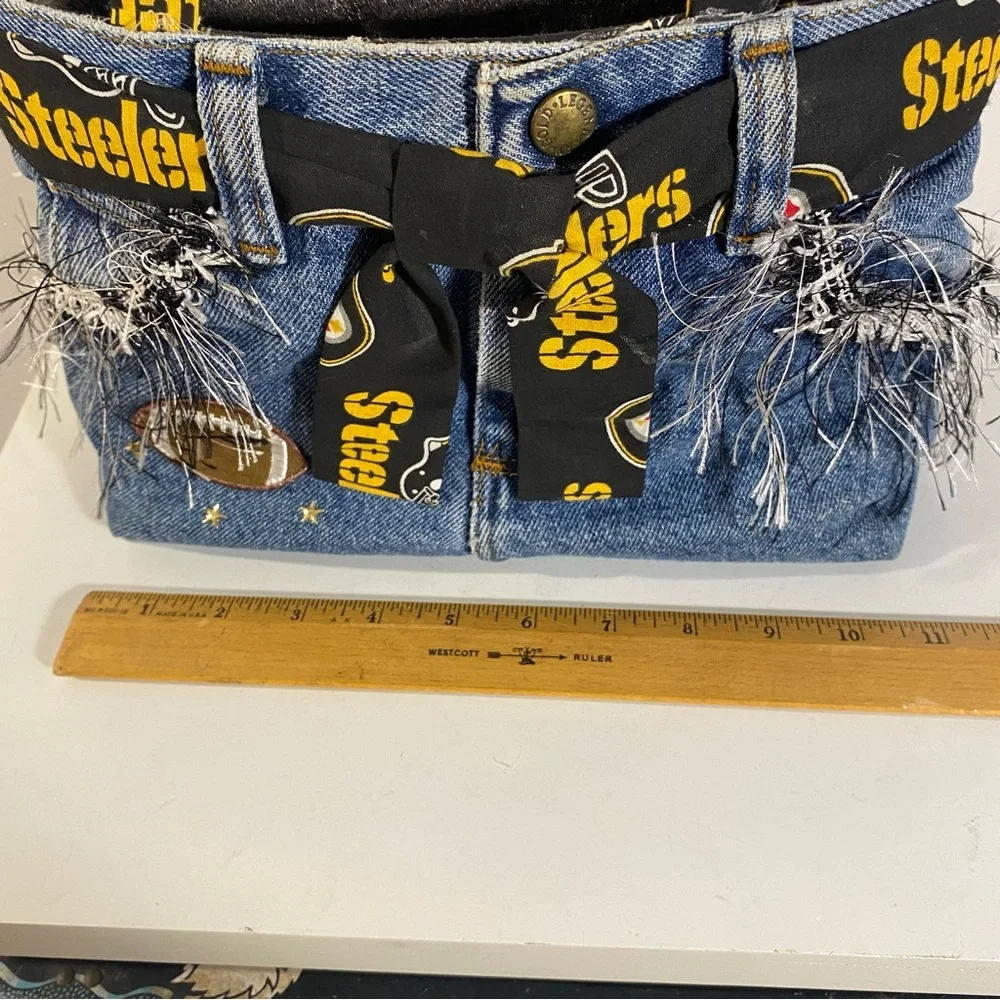Pittsburgh Steelers Denim Purse Handbag - Picture 3 of 6